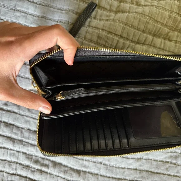 Michael Kors Black Wristlet with Gold Accents - Picture 3 of 4